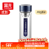 富光抗菌玻璃杯 双层高硼硅泡茶杯子 茶水分离杯办公水杯男女士400ml