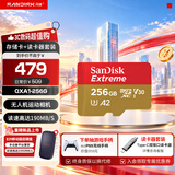 Sandisk闪迪内存卡存储tf卡运动相机卡高速gopro相机无人机内存卡MicroSD卡u3/v30 适用于适用pocket4 256G+Type-C双接口读卡器价值14.9元