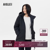 AIGLE艾高女士GORE-TEX防风保暖WR防泼水极寒鹅绒羽绒服AN41 黑色 AN412 XS (34) (155/80A)