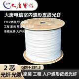 大唐電信正品大唐电信2芯室内光纤GJXH2芯金属蝶形皮线光缆家装预埋光纤 大唐电信2芯室内光纤100米/圈