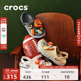 CROCS卡骆驰贝雅卡骆班洞洞鞋轻便拖鞋男鞋女鞋一脚蹬休闲鞋|205089 黑色/白色-066（含智必星） 41 /42(260mm)