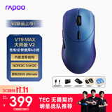 雷柏（Rapoo）VT9MAX大师版V2 中大手无线/有线双模游戏鼠标 PAW3955引擎54H20双芯 三角洲行动吃鸡电竞 幻彩