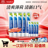 云南白药牙膏经典系列护龈固齿减少牙垢清新口气薄荷组合套装150g*5+45g*4