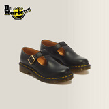 马丁博士（Dr.Martens）Polley新款好看的光面皮浅口皮鞋玛丽珍鞋 黑色 39