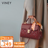 viney牛皮包包女包手提妈妈包中年斜挎单肩包生日礼物大容量送女友老婆