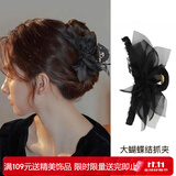 向晚发夹发卡蝴蝶结抓夹女后脑勺盘发发抓头发夹发夹鲨鱼夹女生日礼物