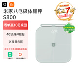 米家小米智能八电极体脂秤S800雾青色 双频精准检测蓝牙连接家用体重秤电子秤全身测脂 体脂管理减肥