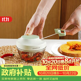 乐扣乐扣（LOCK&LOCK）塑料拉蒜器料理机绞肉蔬菜辅食粉碎器搅拌机蒜泥器3刀头款650ml 