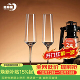 青苹果水晶玻璃起泡酒香槟杯250ml*2 白葡萄酒洋酒杯饭店会所待客家用