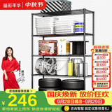 溢彩年华置物架落地仓库货架可组装家用阳台杂物架储物架客厅收纳架2607