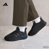 adidas ADIPUFF面包鞋保暖一脚蹬柔软休闲棉鞋男女阿迪达斯轻运动 黑色（推荐选大半码）   40.5