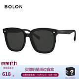 BOLON暴龙眼镜太阳镜防晒墨镜偏光镜男女款韩版经典方框遮阳镜 BL3027 大码BL3037C11-黑色