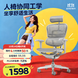 Ergonor保友金豪b雄鹰/悦动 人体工学椅护腰办公椅子电脑椅电竞椅 银白网