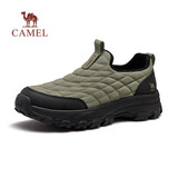 骆驼（CAMEL）加绒防寒保暖一脚蹬抓地休闲雪地棉鞋男 G15W307007 浅绿/黑 42