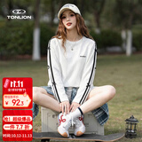 唐狮（TonLion）2026春秋季女长袖T恤蝴蝶结可爱少女风织带时尚宽松简约日常