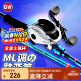 光威（GW）鱼竿强手ML调1.8米枪柄左手水滴轮路亚竿套装路亚杆钓鱼竿渔具