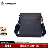 暇步士（Hush Puppies） 单肩包男斜挎包男包休闲时尚牛皮商务背包竖款公文包生日礼物