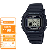 卡西欧（CASIO）手表男复古小方块运动防水学生男女f91w系列手表W-218H-1A