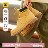 卡特（CAT）【钢头款】CAT卡特男鞋户外休闲工装靴功能性款复古大黄靴 黄色P89162 44