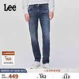 Lee723修身中腰直筒五袋款深蓝色男牛仔裤 深蓝色  29