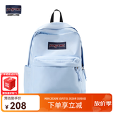 JANSPORT杰斯伯书包轻便双肩包男女旅行包简约背包电脑包学生校园 4QUT85V风铃蓝-侧边袋