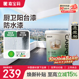 嘉宝莉（CARPOLY）厨卫阳台漆防水乳胶漆耐候外墙漆内墙厨卫防霉防潮墙面漆5kg