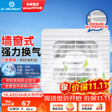 金羚（JINLING）窗墙式排气扇带防蚊网直排式换气扇厨房强劲排风扇4寸APC10-0-2