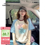 唐狮（TonLion）2026夏季新款短袖T恤女减龄独特漂亮韩系chic高级感洋气时尚