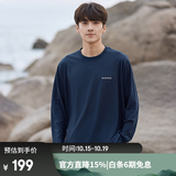 mont·bell 长袖t恤男户外春夏速干透气轻便纯色简约百搭上衣 1114688 NV海军蓝 M