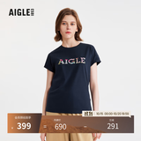 AIGLE艾高轻奢短袖T恤春夏户外休闲运动舒适圆领套头女士上衣 深海军蓝 BC511 36(160/84A)