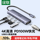 绿联Type-C拓展坞转HDMI扩展坞适用雷电4/5苹果电脑转换器C口转接头Macbook air/neo华为多接口扩展器