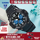 卡西欧（CASIO） 男表女表卡西欧手表男女情侣表学生时尚运动表太阳能双显电子表 MCW-100H-1A2VDF多啦A梦