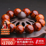 妍韵珠宝半沉水级20mm黄花梨手串正品虎斑纹把件佛珠念珠男女手链重约50克