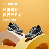 斯凯奇（Skechers）户外徒步鞋男士秋季厚底减震慢跑鞋运动鞋百搭休闲鞋237145