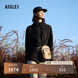 AIGLE艾高全拉链抓绒衣POLARTEC户外保暖锁温连帽女 黑色 BE651 建议拍小 40 (170/92A)