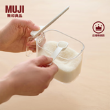 MUJI 附勺 调味盒 盐罐 厨房用品 调味罐 调料罐 调料盒 MCD9CC4S 410mL/长72*宽135*高95mm