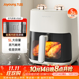 九阳（Joyoung）空气炸锅家用5L大容量不用翻面可视大视窗低音烘烤免翻面蒸汽嫩烤蒸烤一体机KL50-V565