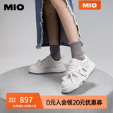 MIO宋亚轩同款米奥小白鞋休闲鞋厚底板鞋运动情侣溶解女鞋男老爹鞋 白色 李昀锐丁程鑫同款4.5cm 42