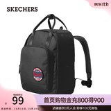 斯凯奇（Skechers）双肩包女通勤简约轻便多功能手提背包L322U139 深黑色/002K 20升以下