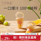 十月结晶果蔬咬咬乐婴儿牙胶安抚宝宝口欲期牙胶磨牙奶嘴 【栗子棕L码】 1个装