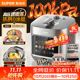 苏泊尔（SUPOR）有钛0涂层新品速嫩蒸鲜呼吸电压力锅6L超高压100kPa 2000W上蒸下煮电饭煲4-6人SY-60FC6133