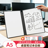 AUCSA5笔记本白板桌面款 两面可擦写便携式折叠手持记事本家用备忘录学生草稿本写字板办公计划板 蓝色