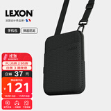 乐上（LEXON）休闲斜挎包男士单肩手机包商务运动轻便通勤百搭牛皮配件小背包