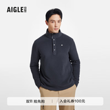 AIGLE艾高抓绒衣经典款POLARTEC户外保暖休闲半拉链上衣男 海军蓝 BE484 XL (185/100A)