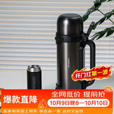 乐扣乐扣（LOCK&LOCK）保温壶户外旅行家庭保温套装黑色(手提广口壶1.8L+保温杯200ml)