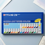 樱花（SAKURA）水彩颜料美术绘画 24色半透明水彩套装蓝盒 EMW-24 5ml/支【日本进口】美术写生