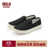 MUJI男女通用 不易沾水 懒式运动鞋小白鞋 帆布鞋 男鞋女鞋 黑色 250mm /40码（尺码偏大拍小一码）