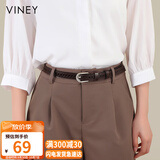 viney牛皮皮带女士细腰带时尚学生装饰女裤带复古镂空百搭裙带生日礼物