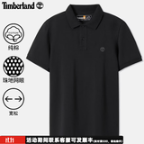 添柏岚（Timberland）POLO衫男夏季新款户外旅行运动休闲短袖宽松商务透气翻领T恤 黑色/100%棉/A24H2X65 XL 185建议160-180斤