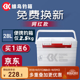 SIMAGO喜曼多钓箱超轻便携28升竞技平盖轻量化多功能可坐白色竞技高配款